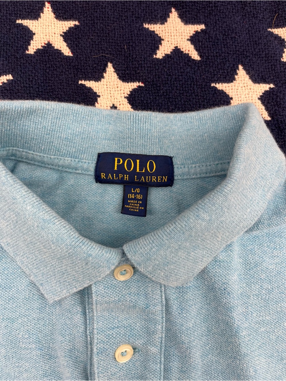 Polo by Ralph Lauren Sky Blue Short-Sleeve Classic Polo Boys Size Large 14/16 - Picture 3 of 4